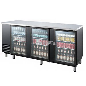 [0203]호프냉장고 테이블 유리문 GWHT-4BG 간냉식 테이블냉장고 3도어 맥주냉장고 음료보관고 디지털