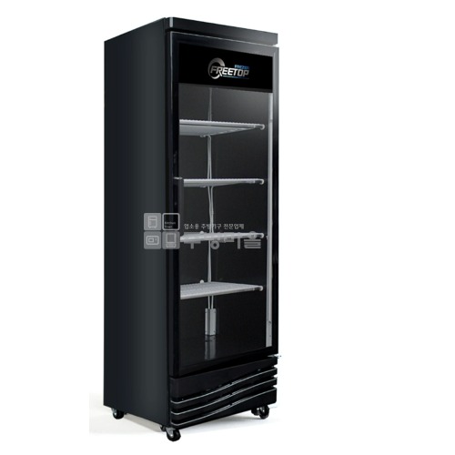 [0916]직냉식 프리탑 냉동쇼케이스  올블랙 올냉동 430리터  컵냉동고 밀키트냉동고