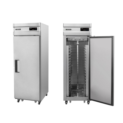 [1101]우성 25박스 디지털 간냉식 번팬 냉장 냉동고 장도어 WSFM-651RF(1BD) 올스텐 빵팬적재 냉장고